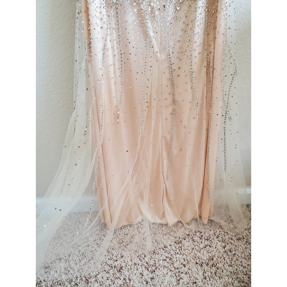Rhinestone beaded mesh gown - Picture 12 of 15